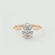 Aurora Hidden Halo Oval Cut Diamond Engagement Ring