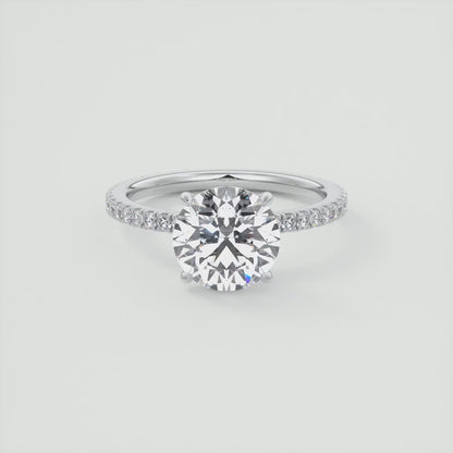 Emera Classic Pave Round Cut Diamond Engagement Ring