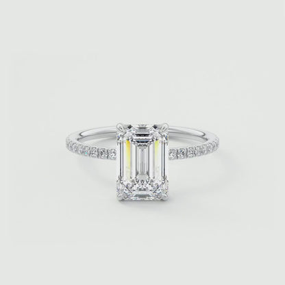 Evelyn Emerald Cut Diamond Engagement Ring