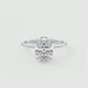 Aurora Hidden Halo Oval Cut Diamond Engagement Ring