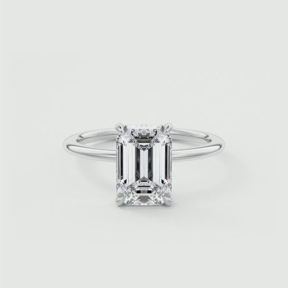 Evelyn Emerald Cut Diamond Engagement Ring