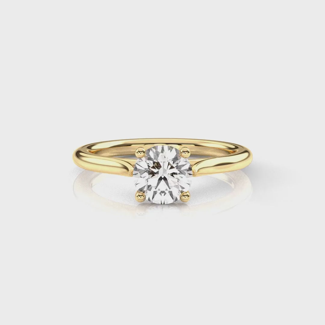 Diamond Size_1 carat | Style_Solitaire | Precious Metal_Yellow Gold