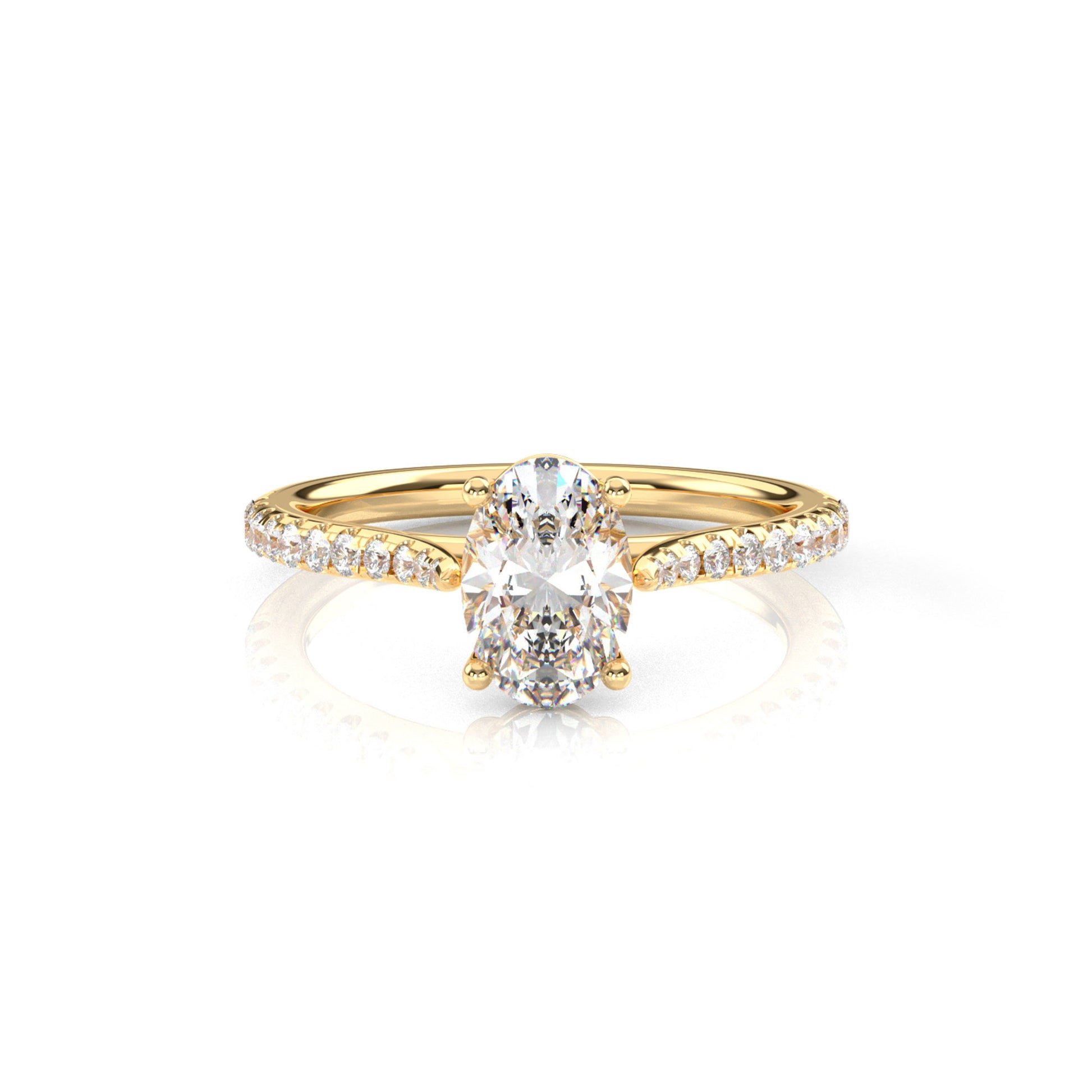 Diamond Size_1 carat | Style_With Diamonds | Precious Metal_Yellow Gold