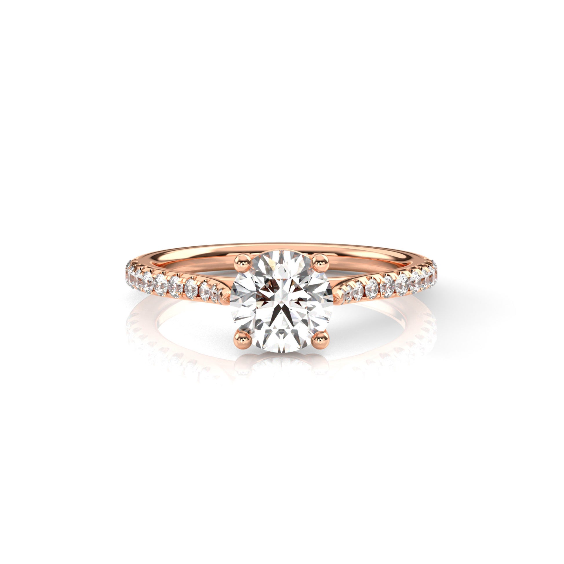 Diamond Size_1 carat | Style_With Diamonds | Precious Metal_Rose Gold